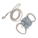 HOLIDYOYO 1Satz Verstellbares Katzengeschirr Mit Leine Ausbruchsicheres Softgeschirr Für Katzen Lang Für Kleine Katzen Komfortabel Und Atmungsaktiv