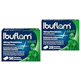 Ibuflam® akut 400 mg Filmtabletten - Schnelle Schmerzlinderung und Fiebersenkung mit Ibuprofen - 50 + 20 Stk.