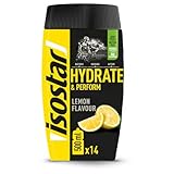 Isostar Hydrate & Perform Zitronengeschmack - Pulver für Isotonische Energy Drinks - Reich an Vitaminen - Natürliches Aroma - Ohne Farbstoffe - 560g