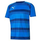 PUMA Unisex Kinder Teamvision Jersey Jr Shirt, Electric Blue Lemonade-limoges-puma White, 140 EU