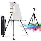 Artina Aluminium Staffelei tragbar - Tischstaffeleifür Keilrahmen bis 82cm - Stabil & Ultraleicht 1kg Keilrahmen Staffelei groß faltbar Feldstaffelei Paris