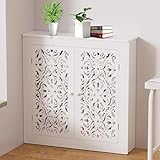 Weiße Heizkörperabdeckung – moderne Holzheizungsabdeckung und Schrankregal-Organizer für Wohnzimmer, Schlafzimmer und Badezimmer