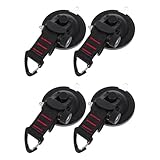 Ciieeo 4 Stück Robuste Saugnapfanker mit Karabiner aus Gummi Saugnapfhaken für Zelt und Plane Befestigung Wetterbeständig für Camping und Outdoor