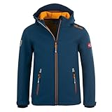 Trollkids Kids Trollfjord Jacket 128, Mystic Blue/Yellow