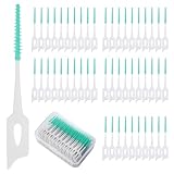 220 Stück Interdentalbürsten, Zahnseidebürste, Weiche Interdentalbürsten, Silikon Zahnzwischenraumbürsten, Tragbarer Dual-Use Zahnseide Stick für Zahnreinigung Zwischenräume Werkzeug
