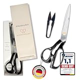 Scherenpalast Schneiderschere 25,4 cm – scharfe Nähschere & Stoffschere aus rostfreiem Edelstahl – Profi Textilschere mit Fadenschneider, ergonomischer Griff & Geschenkbox – Nähzubehör