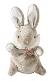 Bauer Spielwaren 'Theatrello' Handpuppe Hase: Kuschelweiche Stoff-Puppe aus softem Plüsch, helles Grau-Beige, für Puppentheater und Lernspiele (11802)