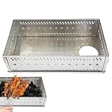 Saunasteinständer - Kaminholzständer aus Edelstahl Kaminholzkorb für Holzofen Tragbar Outdoor | Feuerkorb faltbar Holzkohle Feuerkorb Zubehör p