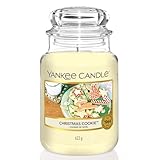Yankee Candle Duftkerze im Glas (groß) | Christmas Cookie | Kerze mit langer Brenndauer bis zu 150 Stunden | Perfekte Geschenke für Frauen