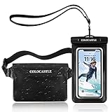 COLOCASTLE wasserdichte Tasche, wasserdichte Handyhülle Unterwasser, wasserdichter Beutel Bauchtasche Schutzhülle mit IPX8 wasserfeste Handytasche für Wassersport, Strand, Schwimmen, Bootfahren