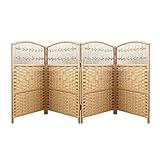 Faltbarer Rattan-Trennwand für Kinder, 4/5/6 Paneele, tragbare Spielzimmer-Trennwand, mobiler Eckzaun für Kinderspielbereiche, stilvolle Sicherheitslösung für Zuhause