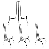 ipow 4 Stück Metall Tellerständer 8 Zoll Verstellbarer Tellerhalter Eisen Staffelei Aufsteller Display Ständer, schöner Bilderständer für Foto, Kunst, Teller, Bücher, Bild - Schwarz
