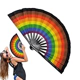 Große Fan für Tanz, große faltbare Fans zum Tanzen - Big 13 Zoll chinesischer faltbarer Tanzfan - Dekorative Faltbare Handwerk Heimdekoration Tanzzubehör p