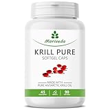 Krillöl Kapseln - 1000mg PURE Krill Öl für 45 Tage - mit Astaxanthin Omega 3-6 EPA DHA Cholin Phospholipide - Moriveda 1x 90 Kapseln