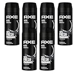 AXE Black Deo Deodorant Bodyspray im 6er Pack, Männerdeo ohne Aluminium, Herren Men Deospray (6x 150ml)