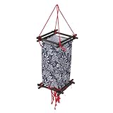 VALICLUD Chinesische Stofflaterne Hängelaterne Lampenschirm aus Stoff Retro Stil Flexible Deko für Wohnzimmer Schlafzimmer Esszimmer