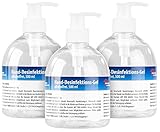 newgen medicals Handdesinfektionsmittel: 3er-Set Hand-Desinfektions-Gels im Spender, alkoholfrei, je 500 ml (Händedesinfektionsmittel, Schnelldesinfektion, Seifenspender)