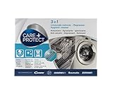 CARE+PROTECT – 3-in-1-Entkalker für Wasch- und Geschirrspülmaschinen / Universalreiniger und Fettlöser / beseitigt unangenehme Gerüche / energiesparend / Pulver in 12 Portionsbeuteln
