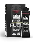 Science in Sport BETA Fuel Dual Source Gel 6 x 60ml Erdbeere Limette - Energiereiches Kohlenhydrate Gel mit 40g Kohlenhydrate - Leicht verdauliches Energy Gel für optimale Leistung