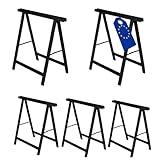 MODO24 Holzbock Klappbock Arbeitsbock Tapezierbock Sägebock Montagebock Unterstellbock SDKM, 5er-SET, 73x73x44 cm, Farbe: Schwarz