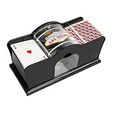 dzqad Kartenmischmaschine, Automatischer Kartenmischer, Elektrischer Kartenmischmaschine, Automatischer Kartenmischmaschine, Manueller Kartenmischer, Home Card Games, Electric Casino Poker, Schwarz