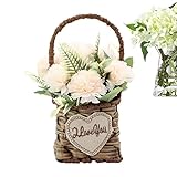 Künstliche im Korb | Blumennelke Deko Zentrum, Muttertagsgeschenk für Mutter, , Oma, Bürowohnung