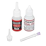 Schwanheimer Industriekleber Set: Industrieklebstoff 1x 20g, Füllstoff 1x 30g, 1x Feindosierspitze, 1x Tropfspitze (0,79 €/1g)