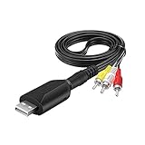 Jerilla Video-Erfassungskarte Kabel, USB2.0 Videoschnittkarten RCA zu USB Audio Video Aufnahme Grabber VHS DVD zu Digital Konverter für PC, Laptop, Windows XP/2000/7/8/10/Vista, Mac OS