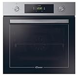 Candy FCM896XRLE0 / Einbaubackofen mit Heißluft / 70 L/Pyrolyse Selbstreinigung mit Aquactiva/Versenkbare Knebel/Display mit Touch-Bedienung/Timer/Uhr / 9 Programme/Wi-Fi Funktion (hOn)