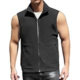 Herrenwesten Sommer Leicht Sportlich Weste Outdoor Multifunktionsweste Softshell Dünn Ärmellose Arbeitsweste Sommerweste Elegant mit Vielen Taschen Sportweste Anglerweste