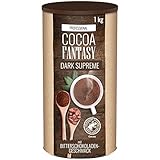 Cocoa Fantasy Dark Supreme, Dunkle Trinkschokolade, 1kg Kakao Pulver für heiße Schokolade, 40% Kakaoanteil