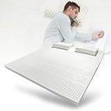 Matratze aus 100 % Naturlatex, 2,5 cm dick, 140 x 200 cm, keine Verformung, Wabenbelüftung, weich und bequem, umweltfreundliche Gummimatratze