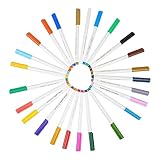 jojofuny 25 Stück Acrylpigmentstift Leinwandmarker Studenten Graffiti-stifte Waschbar Stifte Für Aquarellmalerei Tagebuchstifte Künstlerische Markierungsstifte Färbung Marker Pp