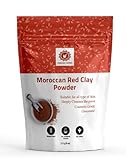 Marokkanisches rotes Tonmaskenpulver – 227 g | Lavamaske für Gesicht, Körper, Haare, Seifenherstellung und Spa | Gesichts- und Körperston für Männer und Frauen von Hebhac Herbals
