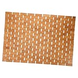 Ipetboom Bambus Duschmatte rutschfest Badewannenmatte Handgefertigt Slip Shower Floor Mat Wasserabweisend für Bad Küche Flur Natürliche Bambusmatte Langlebig Hygienisch