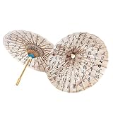 Paraguas clásico de Papel al óleo, 1 Stück handgefertigte Regenschirme for Regen und Sonnenschein, Regenschirme und Stockschirme aus Ölpapier, Muster chinesischer Alter Poesie(100CM)