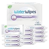 WaterWipes Soothing Clean Baby Wipes, 720 Stück (12 Packungen), 99% ige Tücher auf Wasserbasis mit Botanikextrakt, ohne Duftstoffe, Verpackung kann variieren