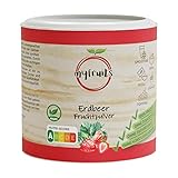 myfruits Erdbeerpulver, gefriergetrocknetes Fruchtpulver, 50g,100% Erdbeeren getrocknet und gemahlen, Fruchtpulver für Smoothie, Shakes & Joghurt