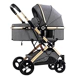 Kinderwagen & Buggys Kleinkind Hohe Landschaft Kombikinderwagen Kinderwagen Organizer For Neugeborenen, Kinderbuggy Pram Trolley Baby Kinderwagen For 0-36 Monate (Color : Grey A)