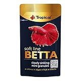 Tropical Softline Betta - Langsam sinkendes Mini Granulat für Kampffische 5g mit Zooplankton (Krebstieren) Algen Früchten Insekten reich an natürlichen Astaxanthin