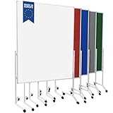 Moderationstafel UP - einteilige Metaplanwand mit Whiteboard-Oberfläche - mobil dank Rollen - beidseitig nutzbar - Whiteboard-Moderationswand 120x150 cm - Weiß