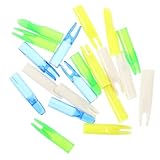 Yardwe 20 Stück Teiliges Innendurchmesser Schutznocken für Bogenschießen Transparente Mehrfarbig Kompatibel mit Recurve Compoundbögen für Training und Jagd