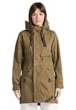 khujo Damen Mantel BANELA verwaschen Washed Parka Kurzmantel Kapuze Baumwolle