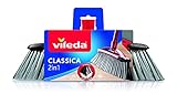 Vileda 2-in-1 Zimmer-Besen Classica - Ersatzkopf für Besen mit Stiel ideal für die Aufnahme von Staub und Haaren, Grau