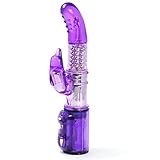 BeHorny Rabbit Vibrator, langer 10' G-Punkt, Klitoris, Sexspielzeug mit mehreren Geschwindigkeiten, Mega Power Thriller, Lila