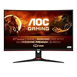 AOC Gaming C27G2ZE - 27 Zoll FHD Curved Monitor, 240 Hz, 0.5ms, FreeSync Premium (1920x1080, HDMI, DisplayPort) schwarz/rot