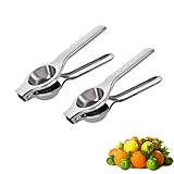 Kaizuca 2 Stücke Zitronenpresse Handpresse,Zitruspresse Edelstahl,6.5cm Durchmesser Lemon Squeezer für Küche,Zitrusfrucht Handpresse für Orangen, Zitronen & Limetten