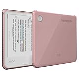 TUDIA SKN Hülle für Tolino Vision Color/Kobo Libra Color (2024) 7' verstärkte Ecken stoßfest vergilbungsfrei transparente Rückseite TPU-Dämpfer - Rosa