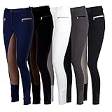RL24 Damen Reithose Vollbesatz Flex BASICLINE HKM by Reiterladen24 schwarz/Dunkelbraun 48