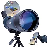 Aktualisiert 25-75x100 mm Spektiv,mit Stativ Telefon Adapter und Tragetasche - BAK4- und FMC -Objektiv HD Zoom Spektiv Smartphone für Zielschießen, Jagd, Vogelbeobachtung, Wildtierlandschaft